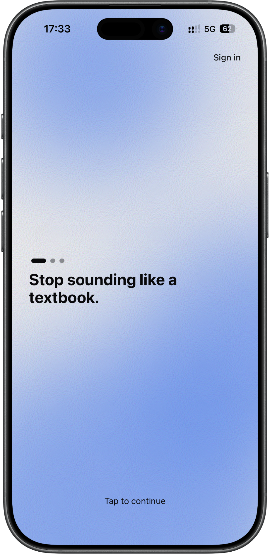 Native app - translation screen